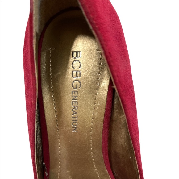 BCBG Red Suede Heels - Picture 4 of 6